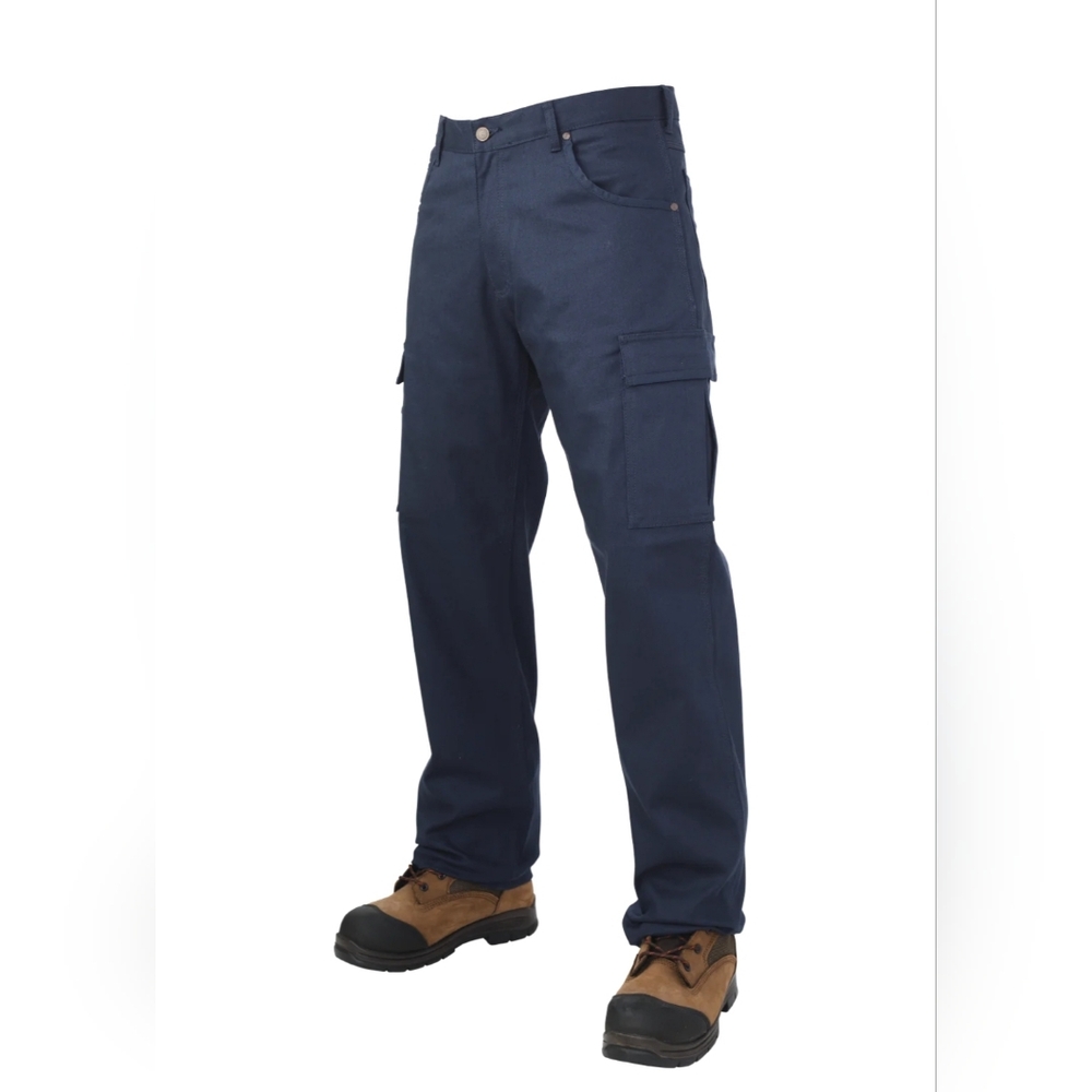 Tough Duck Men's 6010 Relaxed-Fit Flex Twill Cargo Work Pants - Size 32x32 Navy